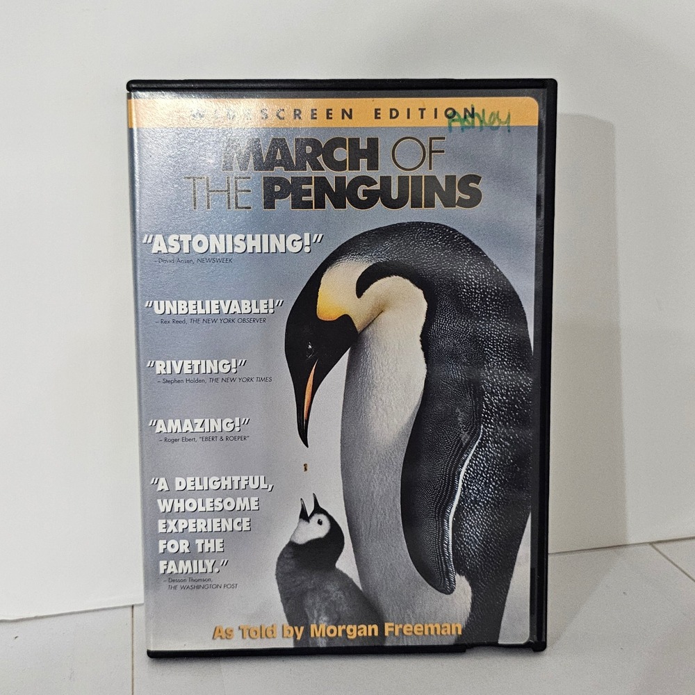 March of the Penguins DVD Widescreen Morgan Freeman National Geographic 75730